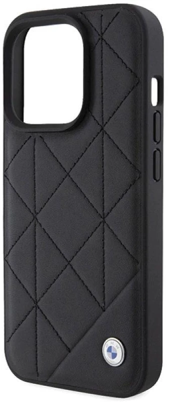 BMW Odinis dygsniuotas dėklas iPhone 15 Pro Max - juodas
