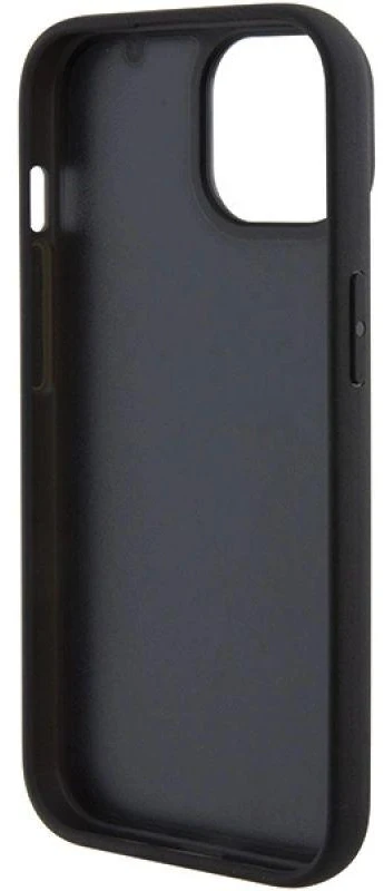 Dėklas BMW BMHCP15MSLLBK Apple iPhone 15 Plus 14 Plus 6.7″ juodos spalvos Leather Hot Stamp