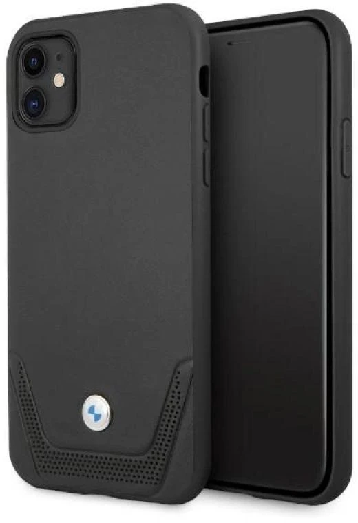 Apple iPhone 11 BMW dėklas odinis Perforate (BMHCN61RSWPK) juodos spalvos