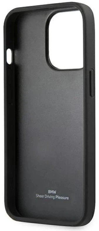 BMW BMHCP13LRSPPR Apple iPhone 13 Pro / 13 6,1″ red kietas dėklas Leather Curve Perforate