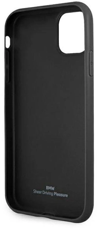 BMW BMHCN61RSPPR Apple iPhone 11 / Xr 6.1″ red kietas dėklas Leather Curve Perforate