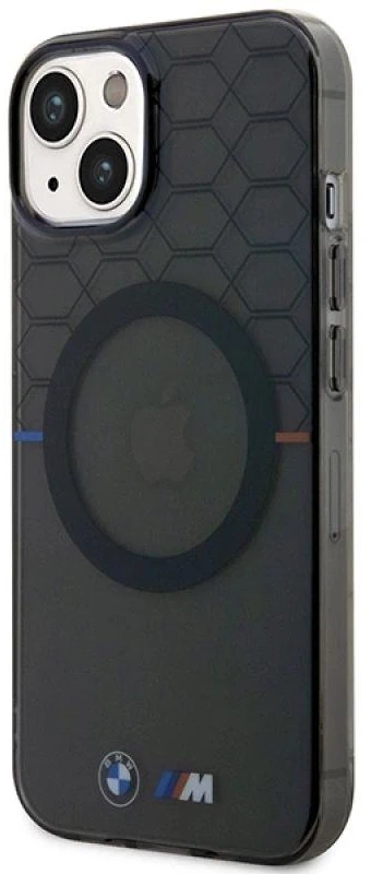 BMW BMHMP14MHGPK Apple iPhone 14 Plus / 15 Plus 6.7″ Pilkas Pattern MagSafe Dėklas