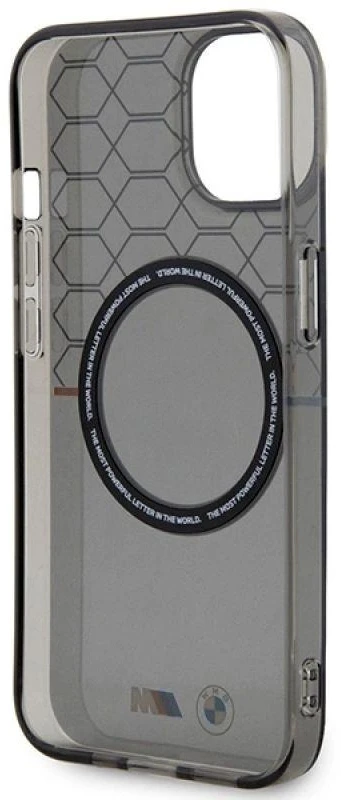 BMW BMHMP14MHGPK Apple iPhone 14 Plus / 15 Plus 6.7″ Pilkas Pattern MagSafe Dėklas