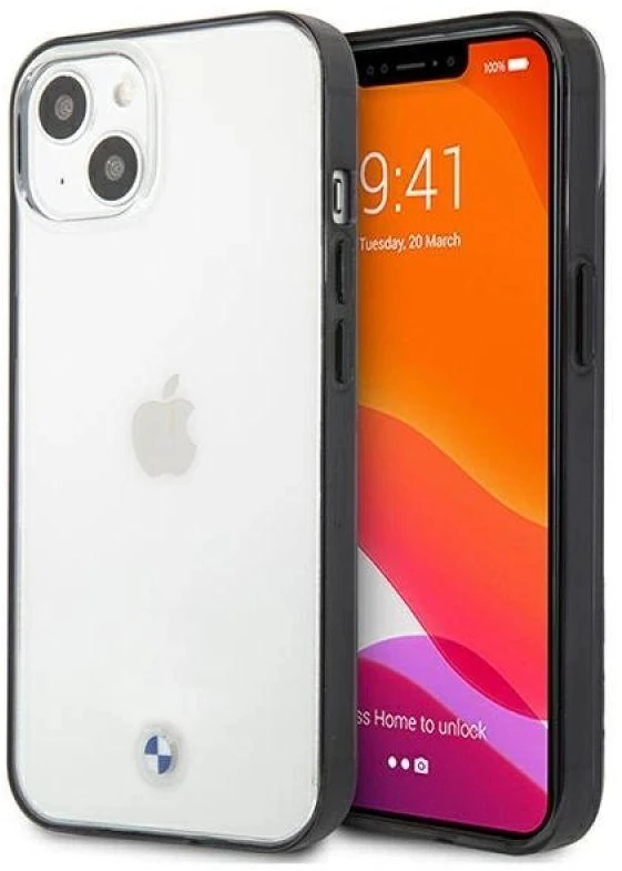 BMW BMHCP13SPCUMRBK Apple iPhone 13 mini 5,4″ skaidrus kietas dėklas Signature Collection