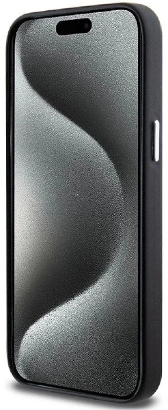Dėklas BMW BMHMP15X23PUFWK Apple iPhone 15 Pro Max 6.7″ juodos spalvos Signature Wrapped Metal MagSafe