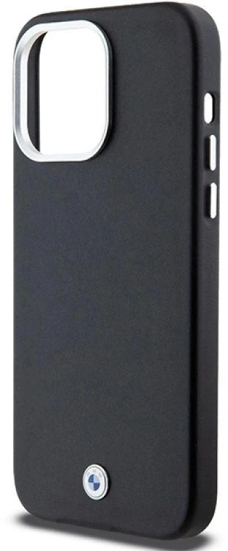 Dėklas BMW BMHMP15X23PUFWK Apple iPhone 15 Pro Max 6.7″ juodos spalvos Signature Wrapped Metal MagSafe