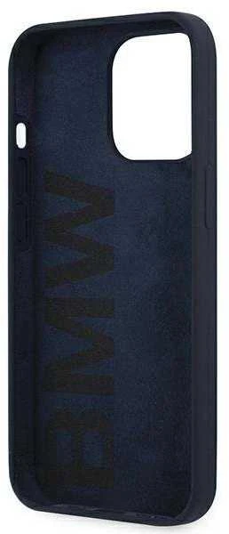 Dėklas BMW Case BMHCP13XSILNA skirtas Apple iPhone 13 Pro Max 6.7", mėlynas