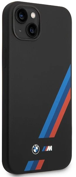 BMW silikoninis dėklas iPhone 14 Plus / 15 Plus, juodas