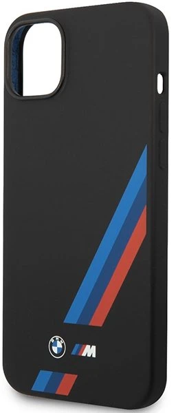 BMW silikoninis dėklas iPhone 14 Plus / 15 Plus, juodas