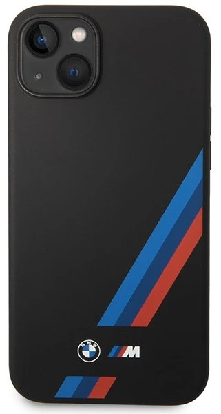 BMW silikoninis dėklas iPhone 14 Plus / 15 Plus, juodas
