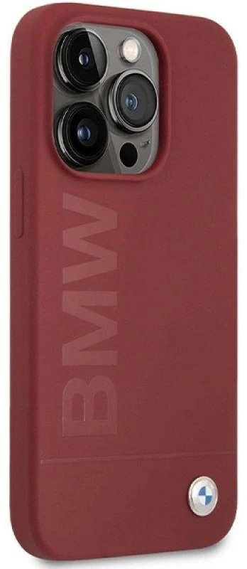 Apple iPhone 15 Pro BMW dėklas silikoninis Big Logo MagSafe (BMHMP15LSLBLRE) raudonos spalvos
