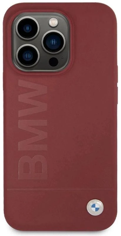 Apple iPhone 15 Pro BMW dėklas silikoninis Big Logo MagSafe (BMHMP15LSLBLRE) raudonos spalvos