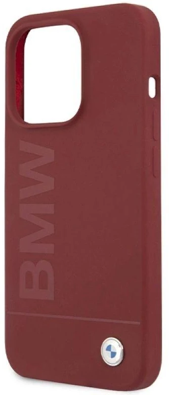 Apple iPhone 15 Pro BMW dėklas silikoninis Big Logo MagSafe (BMHMP15LSLBLRE) raudonos spalvos