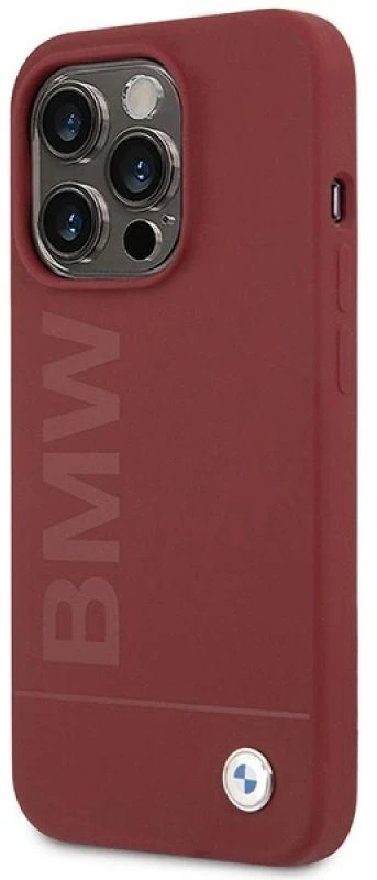Apple iPhone 15 Pro BMW dėklas silikoninis Big Logo MagSafe (BMHMP15LSLBLRE) raudonos spalvos