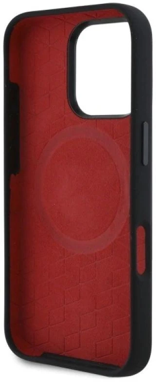 BMW BMHMP16X23SSPK Apple iPhone 16 Pro Max 6.9″ juodos spalvos kietas dėklas Silicone Random Lines MagSafe