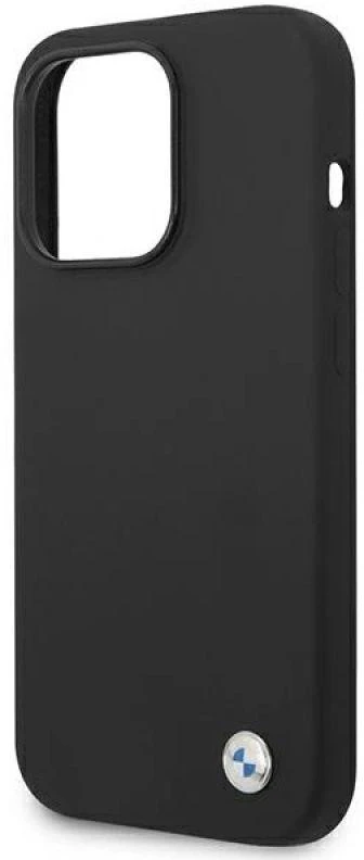 Dėklas BMW BMHCP14LSILBK Apple iPhone 14 Pro 6,1″ juodos spalvos Silicone Metal Logo