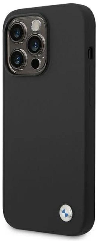 Dėklas BMW BMHCP14LSILBK Apple iPhone 14 Pro 6,1″ juodos spalvos Silicone Metal Logo