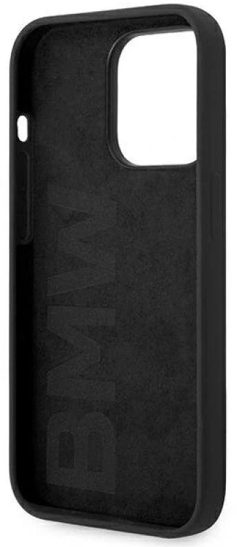 Dėklas BMW BMHCP14XSILBK Apple iPhone 14 Pro Max 6,7″ juodos spalvos Silicone Metal Logo