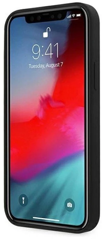 BMW BMHCP12SSILBK Apple iPhone 12 mini 5.4″ juodos spalvos kietas dėklas Silicone Signature