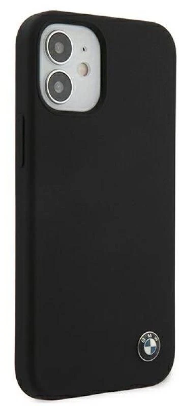 BMW BMHCP12SSILBK Apple iPhone 12 mini 5.4″ juodos spalvos kietas dėklas Silicone Signature