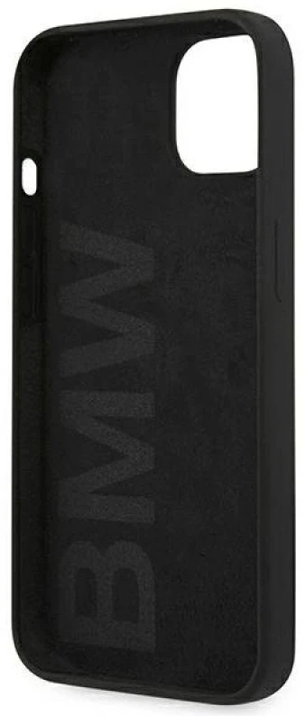 BMW BMHCP13SSILBK Apple iPhone 13 mini 5,4″ juodos spalvos kietas dėklas Silicone Signature