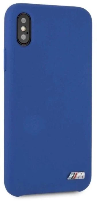 kietas dėklas BMW BMHCPXMSILNA Apple iPhone X/Xs navy Silicone M Collection