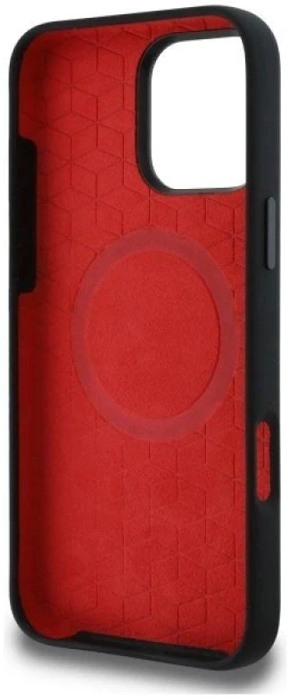 BMW BMHMP16X23SAXK Apple iPhone 16 Pro Max 6.9″ juodos spalvos kietas dėklas Silicone Middle Stripe MagSafe