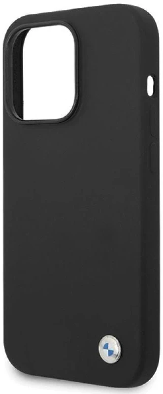Dėklas BMW BMHCP15XSILBK Apple iPhone 15 Pro Max 6.7″ juodos spalvos Silicone Metal Logo