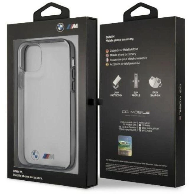 BMW BMHCP12LMBTOK Apple iPhone 12 Pro Max 6,7″ skaidrus kietas dėklas Sandblast