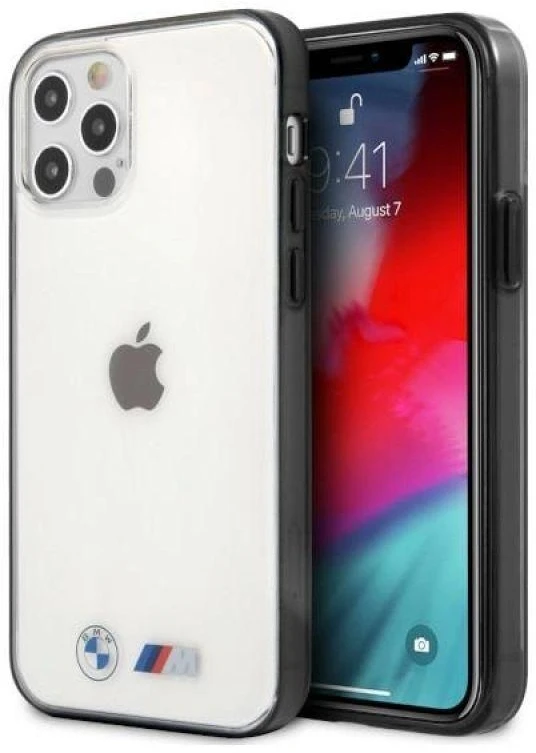 BMW BMHCP12LMBTOK Apple iPhone 12 Pro Max 6,7″ skaidrus kietas dėklas Sandblast