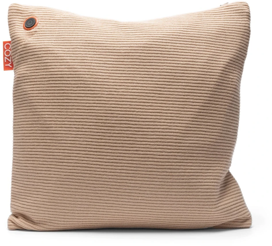 Bodi-Tek COZY Una pagalvėlė su mezginiu ir 10000 mAh išorine baterija, smėlio