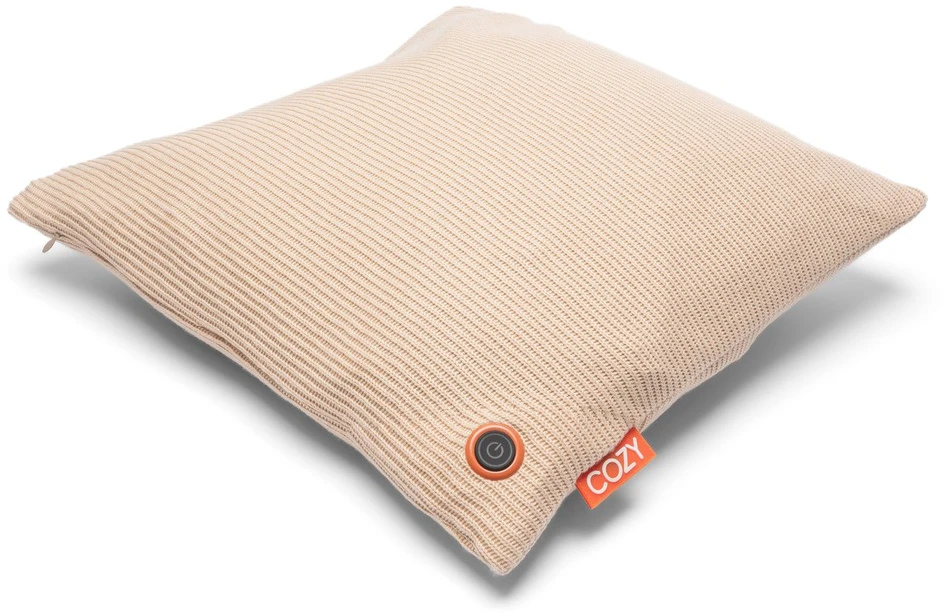 Bodi-Tek COZY Una pagalvėlė su mezginiu ir 10000 mAh išorine baterija, smėlio