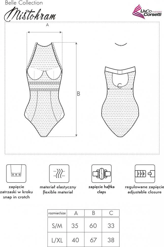 Apatinis trikotažas Bodis Livia Corsetti Mada