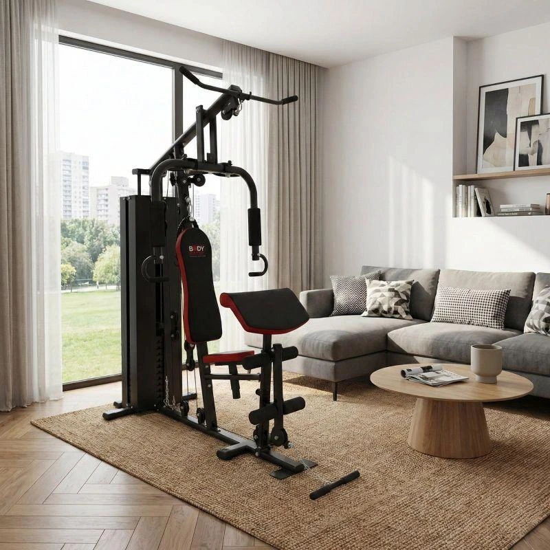 BODY SCULPTURE Vienos stoties ATLASE Multifunkcinis treniruoklis BMG 4305, 65 kg svorių blokas