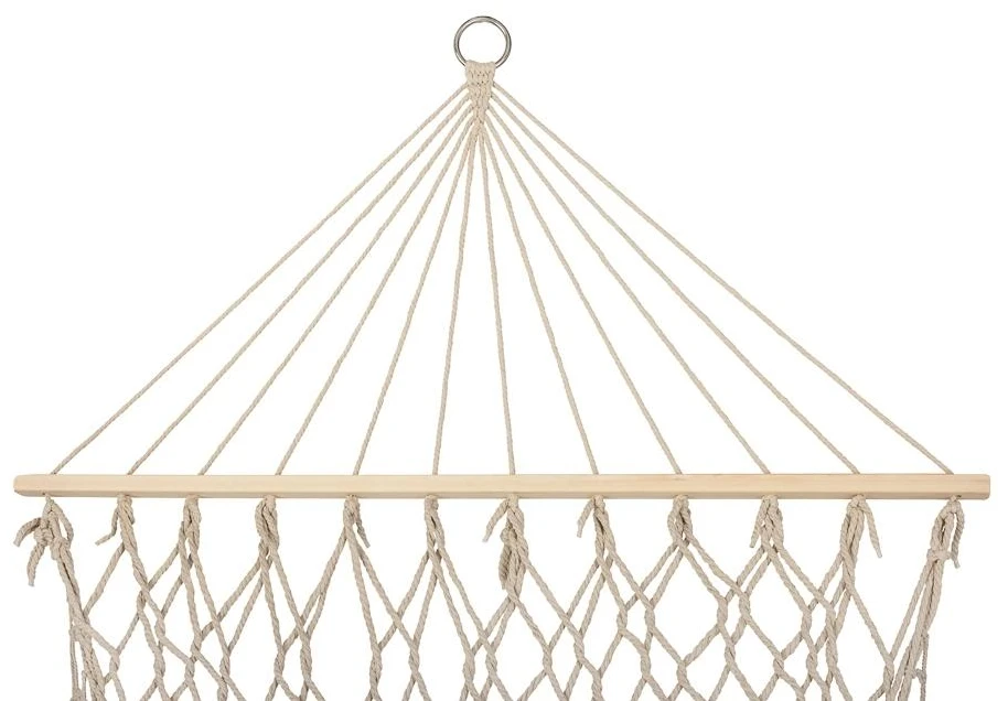 Roger Sodo hamakas boho tinklelis su kutais 200 cm ecru spalvos