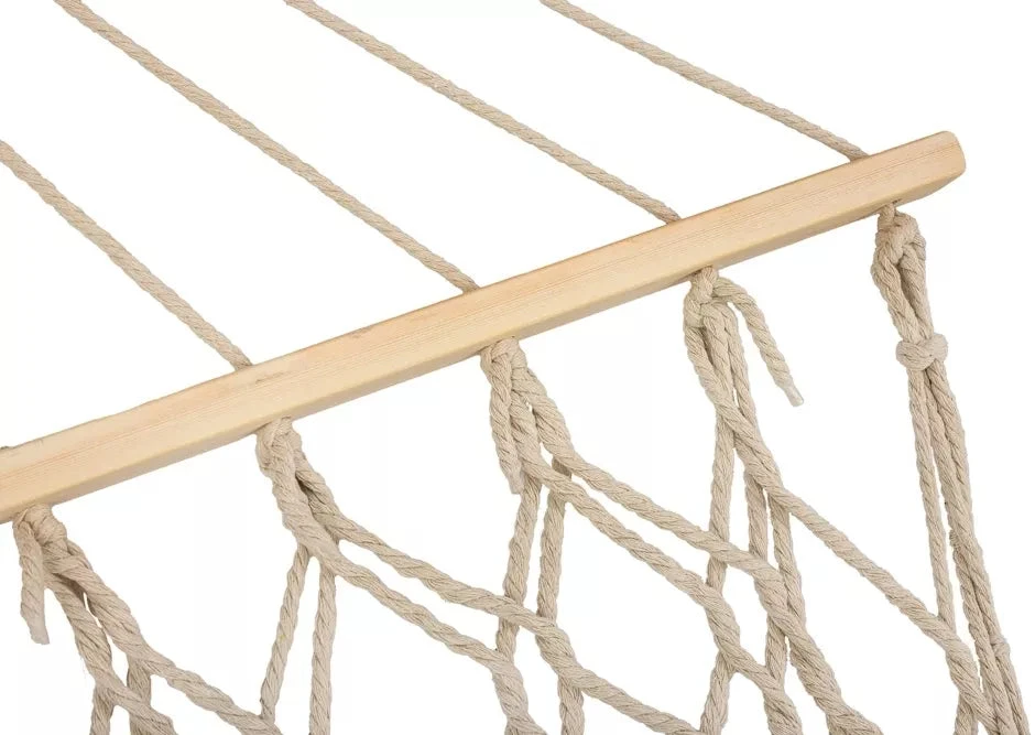 Roger Sodo hamakas boho tinklelis su kutais 200 cm ecru spalvos