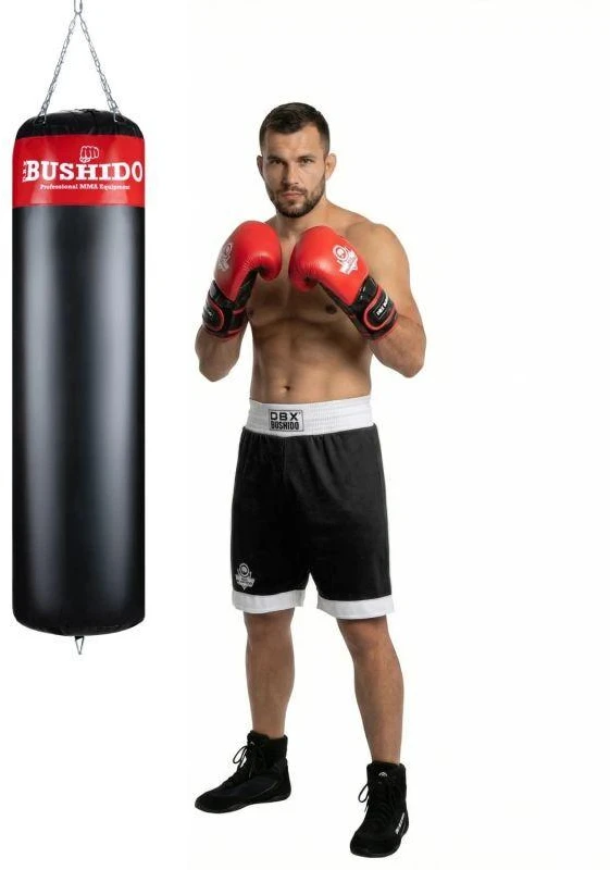 BUSHIDO Bokso maišas - 130 Raudonas - 130 cm / 30 kg