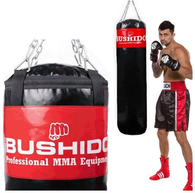 BUSHIDO Bokso maišas - 130 Raudonas - 130 cm / 30 kg