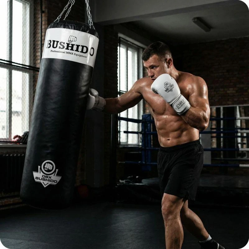 BUSHIDO Bokso maišas - 160 Baltas - 160 cm / 50 kg