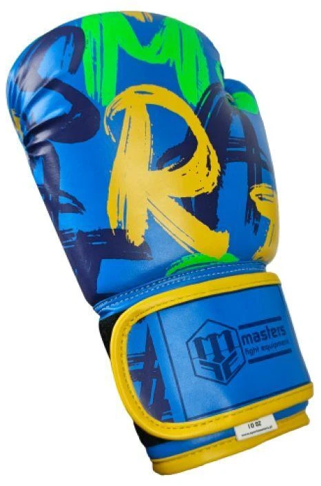 Bokso pirštinės 10 oz MĖLYNA MASTERS RPU-VIBEZ