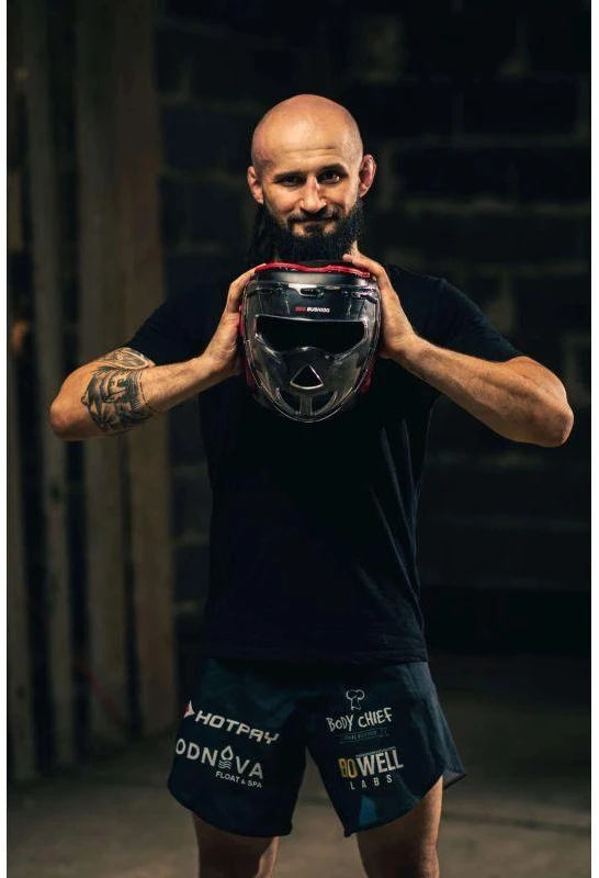 BUSHIDO Bokso šalmas su polikarbonato kauke M - Hannibal