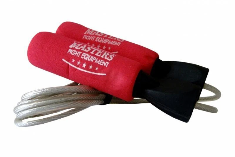 Bokso šokinėjimo virvė su svareliais 2 x 160g SBS-W 14256-W02