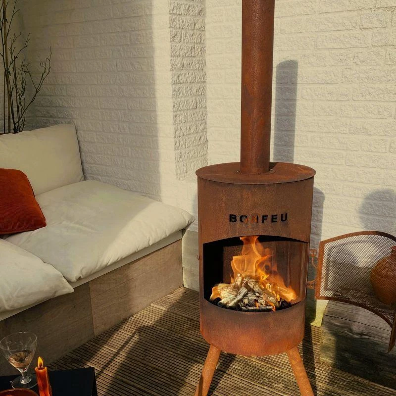 Bonfeu Bonton 40 4000R sodo židinys, rūdžių spalvos