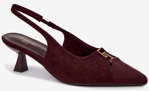 Bordinės aukštakulnės basutės su smailėjančia nosimi Step in style