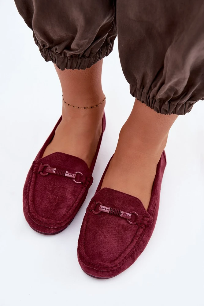 Bordo moteriški mokasinai su plokščiu padu 36–41