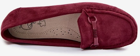 Bordo moteriški mokasinai su plokščiu padu 36–41
