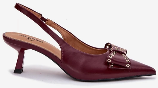 Bordo spalvos aukštakulniai bateliai Step in style
