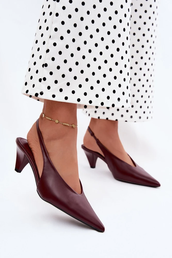 Bordo spalvos aukštakulniai bateliai Step in style