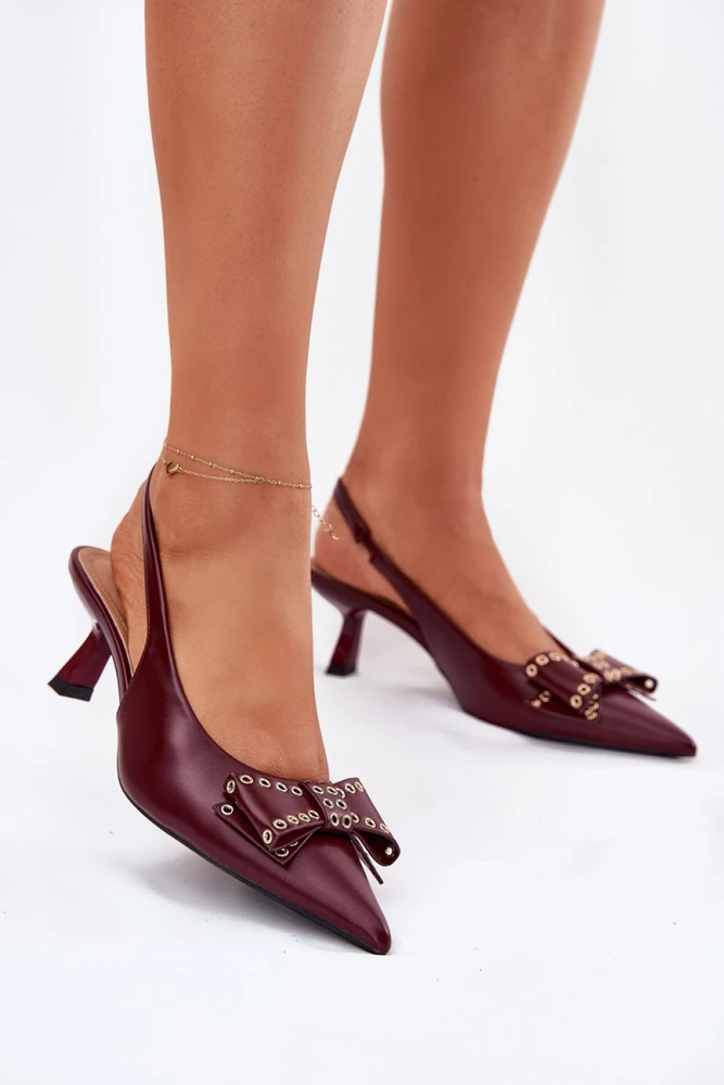 Bordo spalvos aukštakulniai bateliai Step in style
