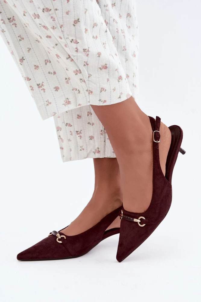 Bordo spalvos aukštakulniai bateliai Step in style